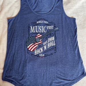 Maurices Blue Rock 'N Roll Tank Top